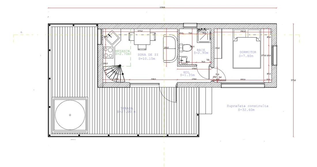Plan Kubo Loft 33 m²