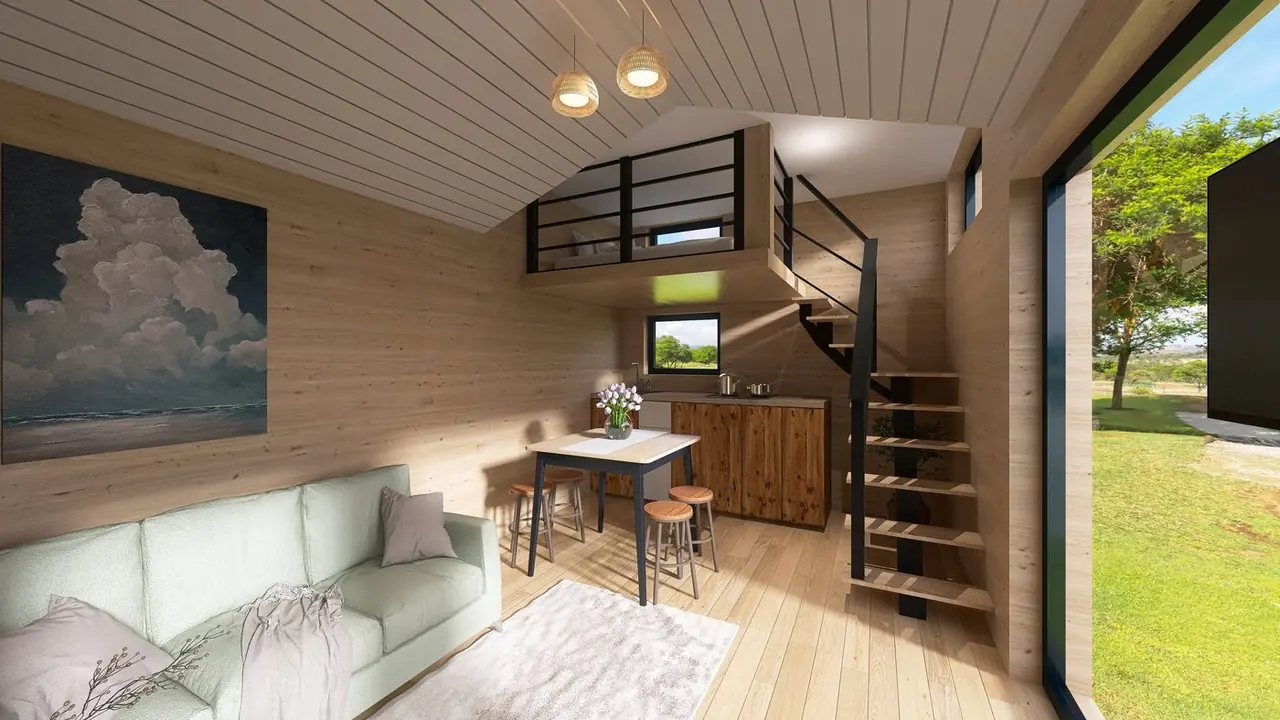 Salon et mezzanine Kubo Loft