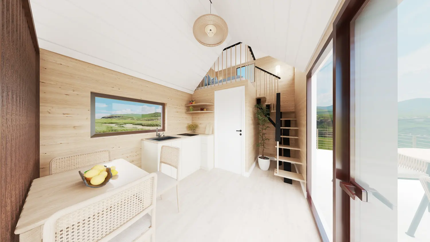 Kubo Loft Mini — salón y comedor